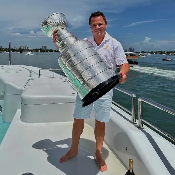 Dan Milstein with trophy
