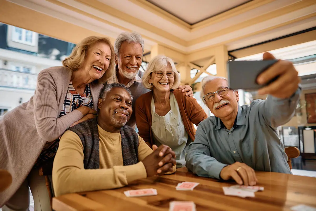 Active retirees enjoying life in the home they own