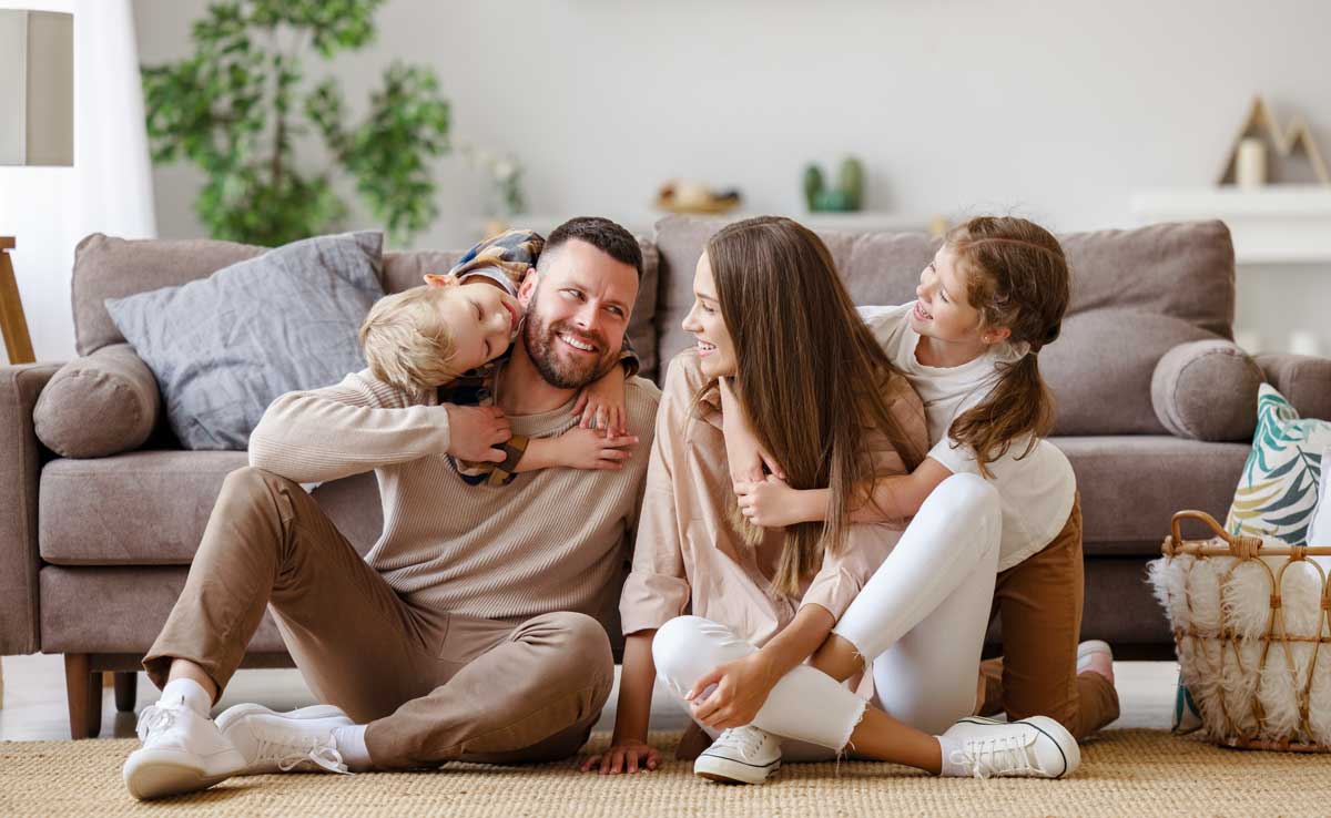 Family at home while their refinance moves forward